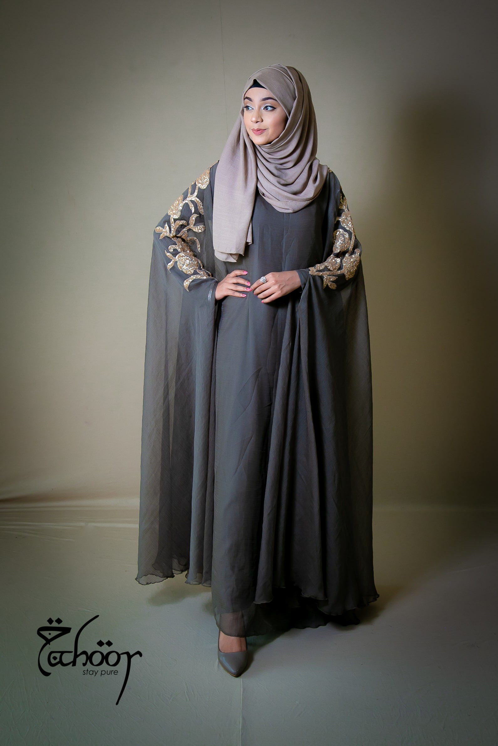 Wild Rose Cape Gown - Olive